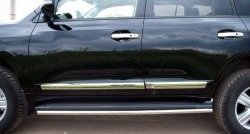 14 899 р. Защита порогов из круглой трубы диаметром 42 мм SLITKOFF  Toyota Land Cruiser  200 (2012-2015) 1-ый рестайлинг  с доставкой в г. Керчь. Увеличить фотографию 4