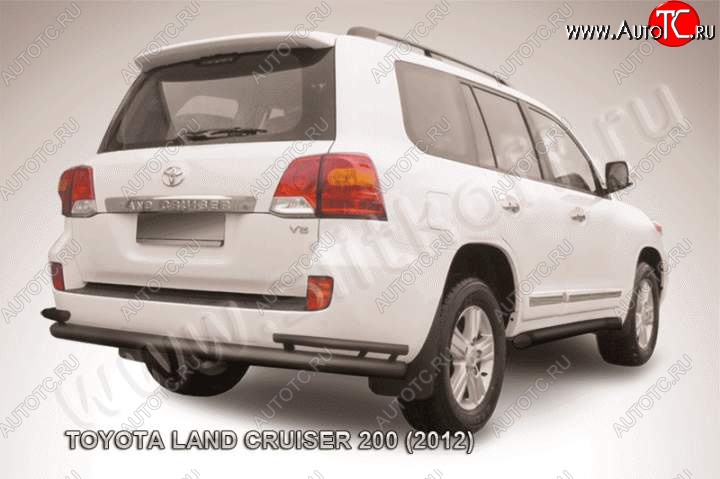 13 949 р. Защита задняя Slitkoff  Toyota Land Cruiser  200 (2012-2015) 1-ый рестайлинг (Цвет: серебристый)  с доставкой в г. Керчь