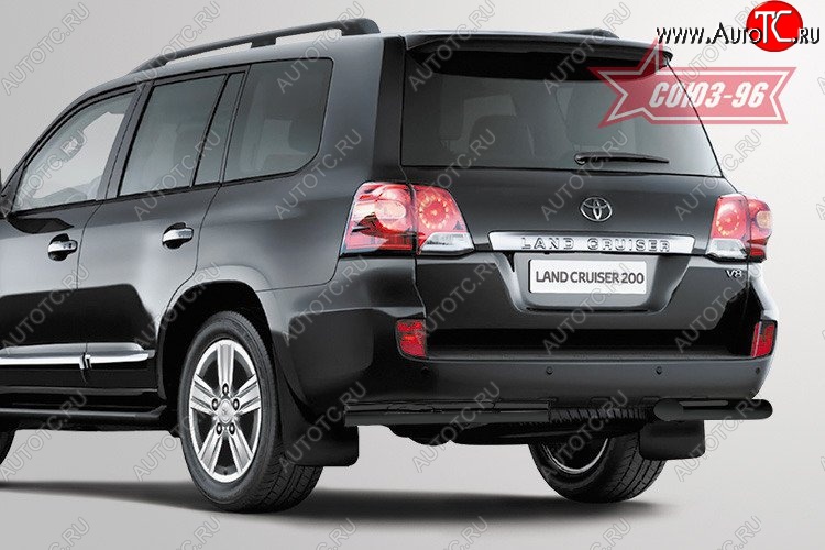1 169 р. Защита заднего бампера из боковых уголков Souz-96 (d76) Toyota Land Cruiser 200 1-ый рестайлинг (2012-2015)  с доставкой в г. Керчь