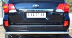 14 699 р. Одинарная защита заднего бампера из трубы диаметром 76 мм SLITKOFF  Toyota Land Cruiser  200 (2012-2015) 1-ый рестайлинг  с доставкой в г. Керчь. Увеличить фотографию 4
