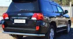 Одинарная защита заднего бампера из трубы диаметром 76 мм SLITKOFF Toyota Land Cruiser  200 (2012-2015) 1-ый рестайлинг