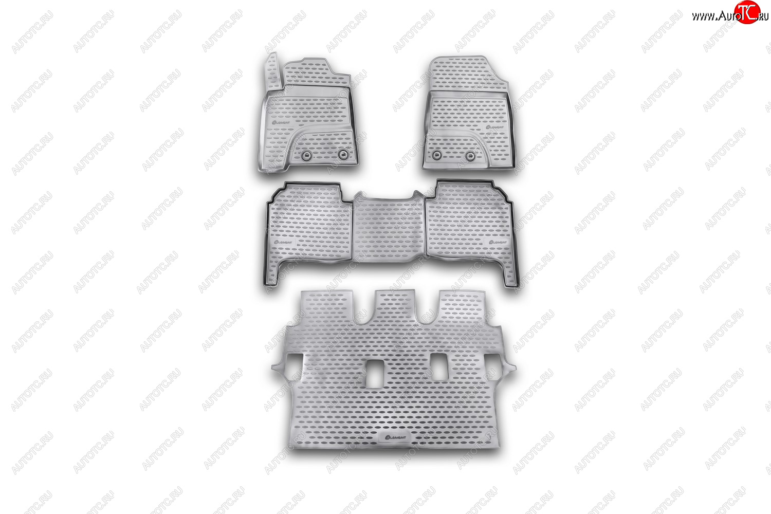 3 499 р. Коврики в салон Element 4 шт. (полиуретан) Toyota Land Cruiser 200 1-ый рестайлинг (2012-2015) (Черный)  с доставкой в г. Керчь