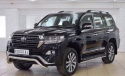 19 449 р. Защита переднего бампера (Ø63 мм волна, нержавейка) SLITKOFF  Toyota Land Cruiser  200 (2015-2021) 2-ой рестайлинг  с доставкой в г. Керчь. Увеличить фотографию 2