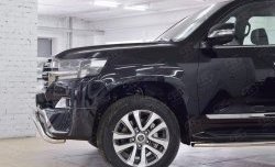 19 449 р. Защита переднего бампера (Ø63 мм волна, нержавейка) SLITKOFF  Toyota Land Cruiser  200 (2015-2021) 2-ой рестайлинг  с доставкой в г. Керчь. Увеличить фотографию 4