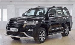 19 449 р. Защита переднего бампера из трубы диаметром 76 мм SLITKOFF (длинная)  Toyota Land Cruiser  200 (2015-2021) 2-ой рестайлинг  с доставкой в г. Керчь. Увеличить фотографию 2