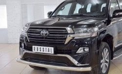 19 449 р. Защита переднего бампера из трубы диаметром 76 мм SLITKOFF (длинная)  Toyota Land Cruiser  200 (2015-2021) 2-ой рестайлинг  с доставкой в г. Керчь. Увеличить фотографию 3
