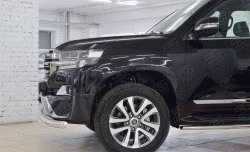 19 449 р. Защита переднего бампера из трубы диаметром 76 мм SLITKOFF (длинная)  Toyota Land Cruiser  200 (2015-2021) 2-ой рестайлинг  с доставкой в г. Керчь. Увеличить фотографию 4
