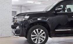 24 849 р. Защита переднего бампера (2 трубыØ76 и 63 мм, нержавейка) SLITKOFF  Toyota Land Cruiser  200 (2015-2021) 2-ой рестайлинг  с доставкой в г. Керчь. Увеличить фотографию 4