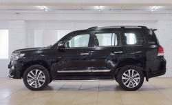 14 899 р. Защита порогов из круглой трубы диаметром 42 мм SLITKOFF  Toyota Land Cruiser  200 (2015-2021) 2-ой рестайлинг  с доставкой в г. Керчь. Увеличить фотографию 2