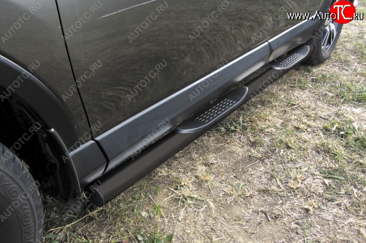17 949 р. Защита порогов Slitkoff  Toyota Land Cruiser  200 (2015-2021) 2-ой рестайлинг (Цвет: серебристый)  с доставкой в г. Керчь