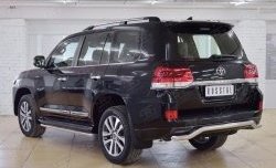 18 999 р. Защита заднего бампера (Ø63 мм волна, нержавейка) SLITKOFF  Toyota Land Cruiser  200 (2015-2021) 2-ой рестайлинг  с доставкой в г. Керчь. Увеличить фотографию 2