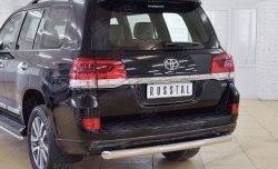16 349 р. Защита заднего бампера (Ø76 мм дуга, нержавейка) SLITKOFF  Toyota Land Cruiser  200 (2015-2021) 2-ой рестайлинг  с доставкой в г. Керчь. Увеличить фотографию 2