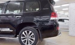 16 349 р. Защита заднего бампера (Ø76 мм дуга, нержавейка) SLITKOFF  Toyota Land Cruiser  200 (2015-2021) 2-ой рестайлинг  с доставкой в г. Керчь. Увеличить фотографию 4