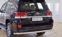 14 299 р. Защита заднего бампера (Ø76 мм, нержавейка) SLITKOFF  Toyota Land Cruiser  200 (2015-2021) 2-ой рестайлинг  с доставкой в г. Керчь. Увеличить фотографию 2