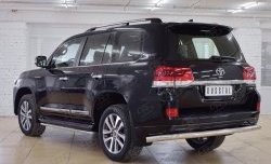 14 299 р. Защита заднего бампера (Ø76 мм, нержавейка) SLITKOFF  Toyota Land Cruiser  200 (2015-2021) 2-ой рестайлинг  с доставкой в г. Керчь. Увеличить фотографию 3