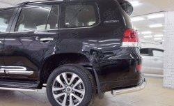 14 299 р. Защита заднего бампера (Ø76 мм, нержавейка) SLITKOFF  Toyota Land Cruiser  200 (2015-2021) 2-ой рестайлинг  с доставкой в г. Керчь. Увеличить фотографию 4
