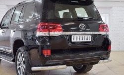 13 749 р. Защита заднего бампера (Ø76 мм уголки, нержавейка) SLITKOFF  Toyota Land Cruiser  200 (2015-2021) 2-ой рестайлинг  с доставкой в г. Керчь. Увеличить фотографию 4