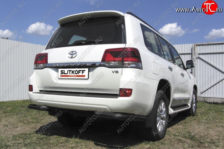 9 999 р. Уголки d76  Toyota Land Cruiser  200 (2015-2021) 2-ой рестайлинг (Цвет: серебристый)  с доставкой в г. Керчь