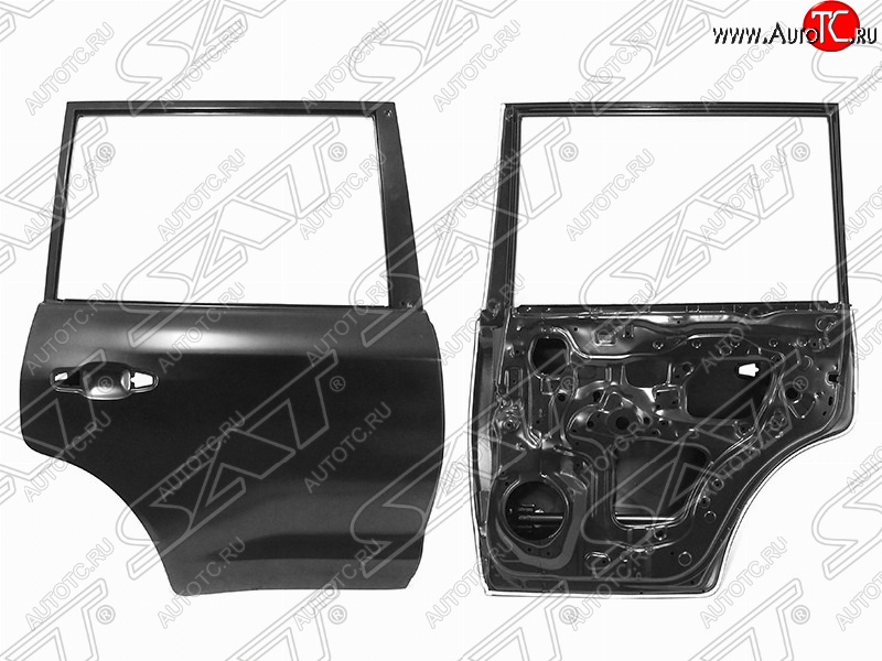 9 999 р. Правая дверь задняя SAT Toyota Land Cruiser 200 2-ой рестайлинг (2015-2021) (Неокрашенная)  с доставкой в г. Керчь