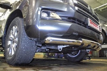 15 499 р. Защита переднего бампера WINBO (Ø76 мм, нержавейка)  Toyota Land Cruiser  200 (2015-2021) 2-ой рестайлинг  с доставкой в г. Керчь. Увеличить фотографию 4