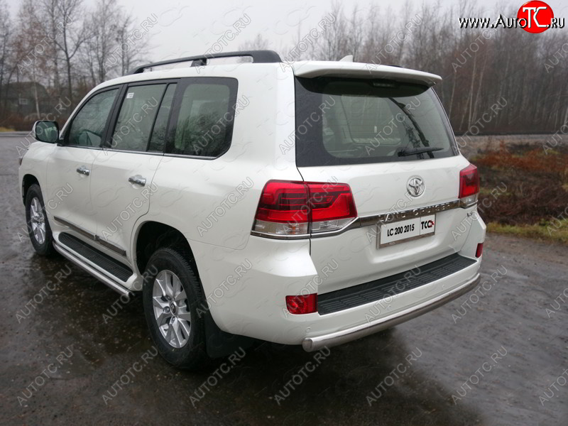 23 899 р. Защита заднего бампера (овальная) ТСС (нержавейка d75х42 мм) Toyota Land Cruiser 200 2-ой рестайлинг (2015-2021)  с доставкой в г. Керчь