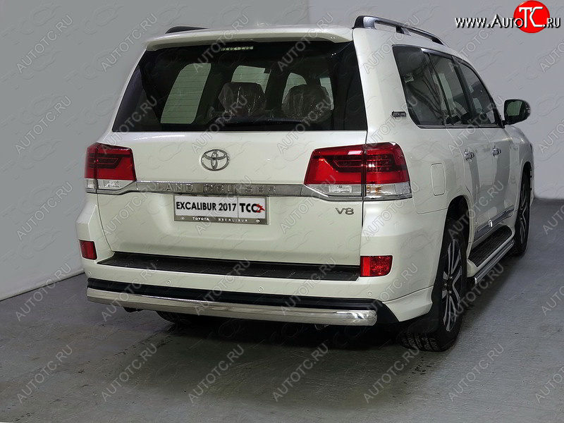 23 899 р. Защита заднего бампера (овальная) EXCALIBUR ТСС 75х42 мм  Toyota Land Cruiser  200 (2015-2021) 2-ой рестайлинг  с доставкой в г. Керчь