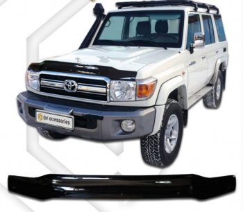 Дефлектор капота (76 кузов) CA-Plastic Toyota Land Cruiser 70 3 дв. 3-ий рестайлинг (2007-2023)