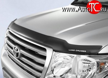 3 689 р. Дефлектор капота NovLine (с логотипом) Toyota Land Cruiser 200 дорестайлинг (2007-2012)  с доставкой в г. Керчь