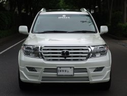 11 949 р. Накладка на передний бампер BRANEW Toyota Land Cruiser 200 дорестайлинг (2007-2012) (Неокрашенная)  с доставкой в г. Керчь. Увеличить фотографию 3