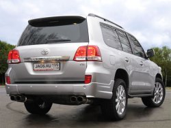 14 099 р. Накладка на задний бампер Jaos Toyota Land Cruiser 200 дорестайлинг (2007-2012) (Неокрашенная)  с доставкой в г. Керчь. Увеличить фотографию 2