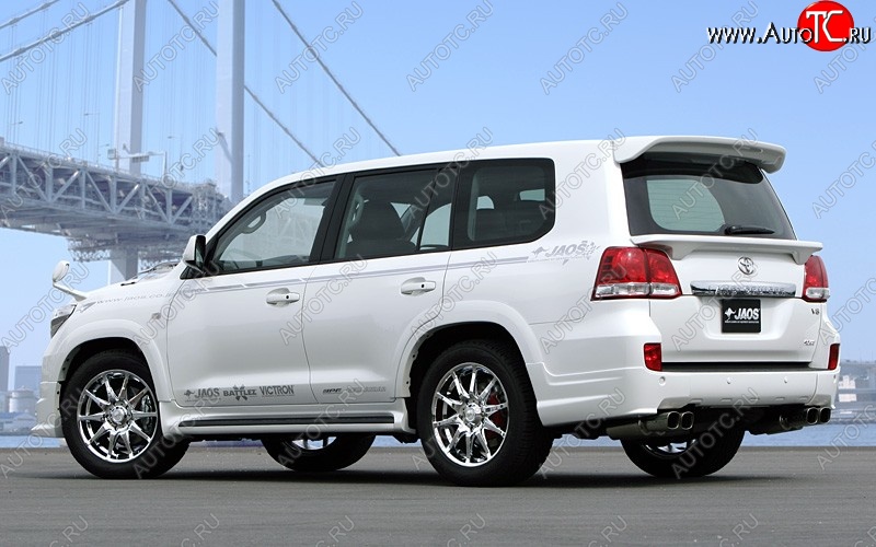 14 099 р. Накладка на задний бампер Jaos Toyota Land Cruiser 200 дорестайлинг (2007-2012) (Неокрашенная)  с доставкой в г. Керчь