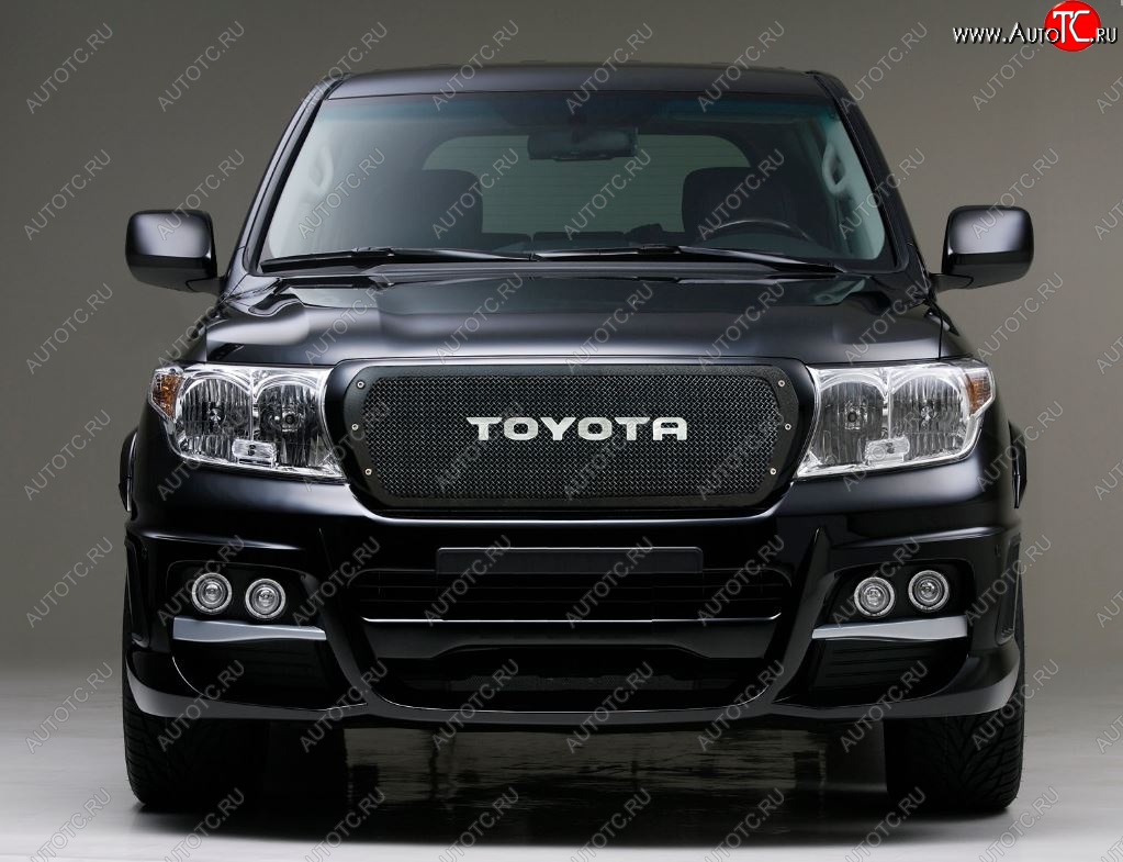 17 699 р. Решетка радиатора CrTuning Toyota Land Cruiser 200 2-ой рестайлинг (2015-2021) (С надписью TOYOTA)  с доставкой в г. Керчь