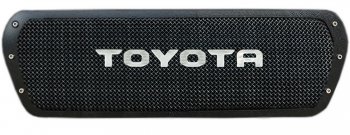 17 699 р. Решетка радиатора CrTuning Toyota Land Cruiser 200 2-ой рестайлинг (2015-2021) (С надписью TOYOTA)  с доставкой в г. Керчь. Увеличить фотографию 2