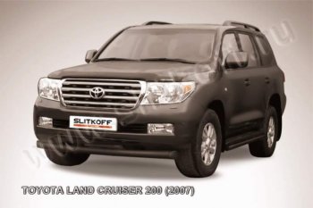 Защита переднего бампера из трубы d76 Slitkoff Toyota Land Cruiser  200 (2007-2012) дорестайлинг