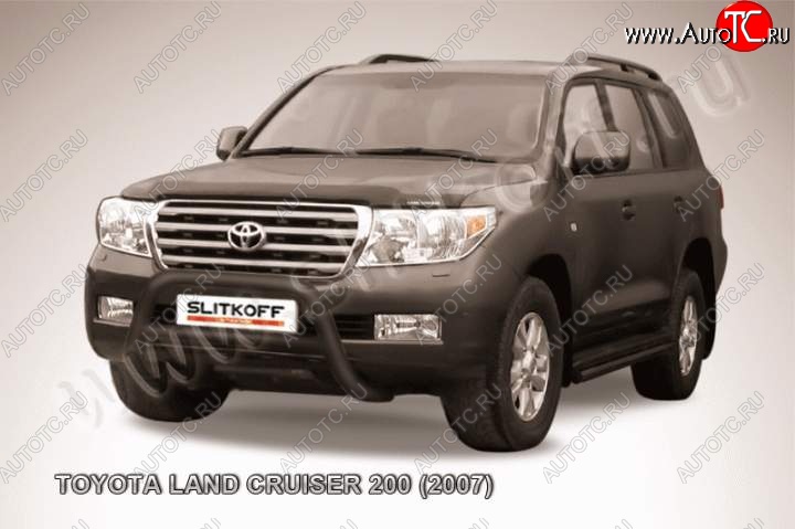 24 999 р. Кенгурятник d76 низкий  Toyota Land Cruiser  200 (2007-2012) дорестайлинг (Цвет: серебристый)  с доставкой в г. Керчь