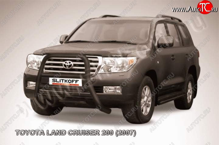 38 999 р. Кенгурятник d76 высокий  Toyota Land Cruiser  200 (2007-2012) дорестайлинг (Цвет: серебристый)  с доставкой в г. Керчь