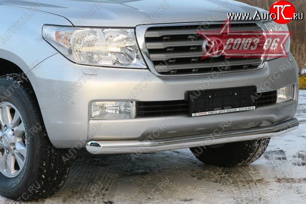 19 439 р. Защита переднего бампера одинарная Souz-96 (d76) Toyota Land Cruiser 200 дорестайлинг (2007-2012)  с доставкой в г. Керчь