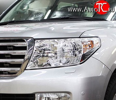 1 268 р. Прозрачная защита передних фар Novline Toyota Land Cruiser 200 дорестайлинг (2007-2012)  с доставкой в г. Керчь