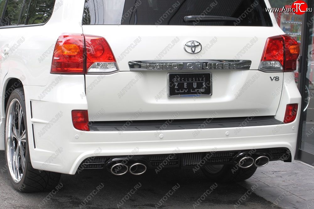 26 249 р. Задний бампер MzSpeed ZEUS LUV LINE Toyota Land Cruiser 200 дорестайлинг (2007-2012) (Неокрашенный)  с доставкой в г. Керчь