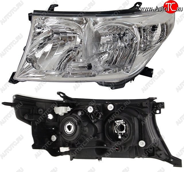 8 449 р. Левая фара SAT (под ксенон, с электрокорректором)  Toyota Land Cruiser  200 (2007-2012) дорестайлинг  с доставкой в г. Керчь
