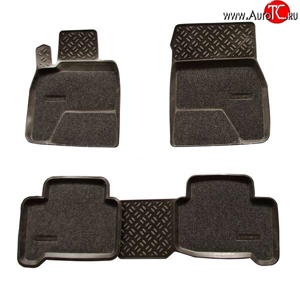 3 869 р. Комплект ковриков в салон Aileron 4 шт. (полиуретан, покрытие Soft) Toyota Land Cruiser 200 2-ой рестайлинг (2015-2021)  с доставкой в г. Керчь