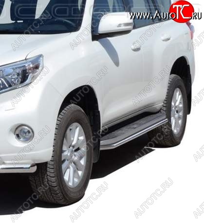 23 499 р. Защита порогов ТехноСфера (Техно Сфера) (нержавейка, 40 mm)  Toyota Land Cruiser Prado  J150 (2009-2017) дорестайлинг, 1-ый рестайлинг  с доставкой в г. Керчь