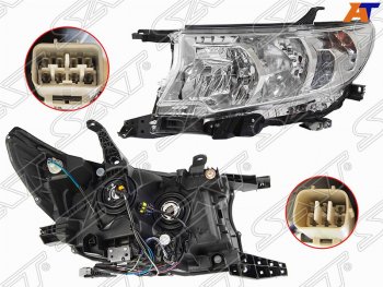 Левая фара SAT (галоген, ДХО) Toyota Land Cruiser Prado  J150 (2017-2020) 2-ой рестайлинг