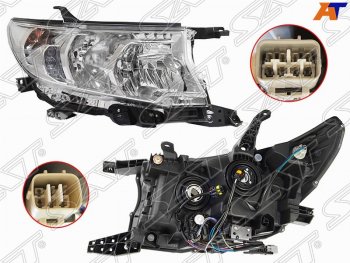 Правая фара SAT (галоген, ДХО) Toyota Land Cruiser Prado  J150 (2017-2020) 2-ой рестайлинг