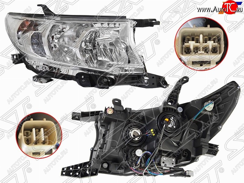 16 499 р. Правая фара SAT (галоген, ДХО)  Toyota Land Cruiser Prado  J150 (2017-2020) 2-ой рестайлинг  с доставкой в г. Керчь