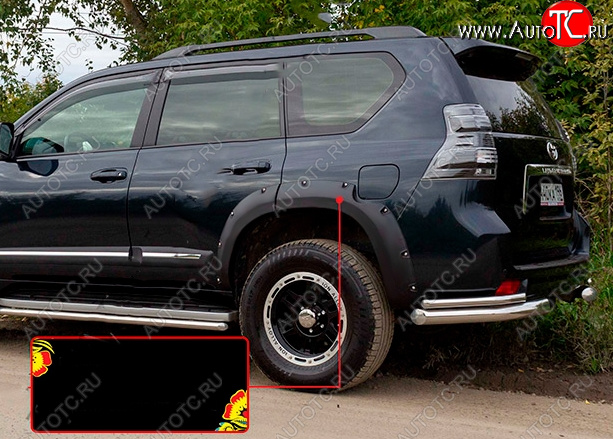 6 999 р. Расширитель арки RA (вылет 30 мм, задний левый)  Toyota Land Cruiser Prado  J150 (2009-2013) дорестайлинг (Поверхность глянец под покраску, Неокрашенный)  с доставкой в г. Керчь