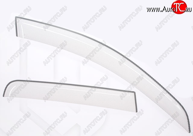 2 399 р. Дефлектора окон CA-Plastic Toyota Land Cruiser Prado J150 дорестайлинг (2009-2013) (Шелкография белая, Без хром.молдинга, Крепление только на скотч)  с доставкой в г. Керчь