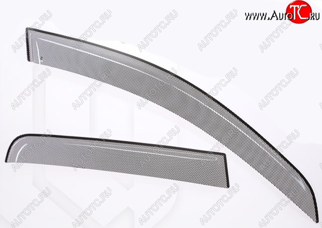 2 399 р. Дефлектора окон CA-Plastic Toyota Land Cruiser Prado J150 дорестайлинг (2009-2013) (Шелкография черная, Без хром.молдинга, Крепление только на скотч)  с доставкой в г. Керчь