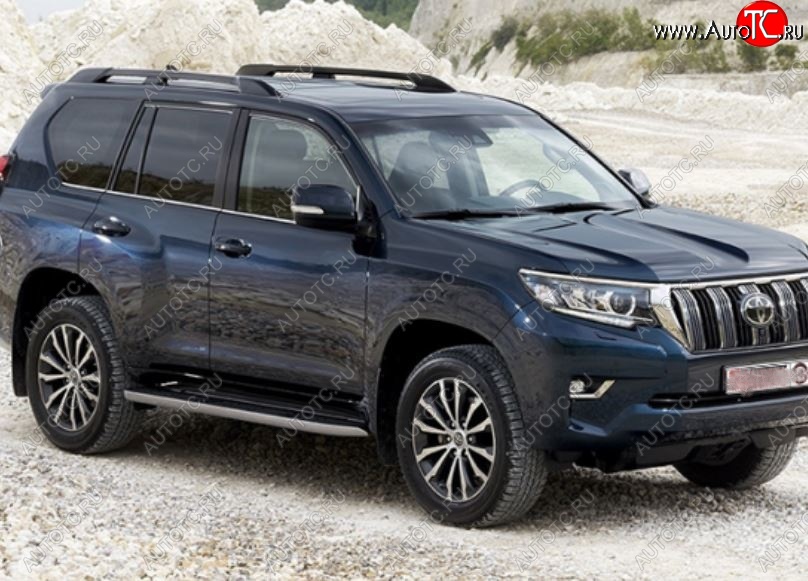11 799 р. Рейлинги WINBO  Toyota Land Cruiser Prado  J150 (2009-2020) дорестайлинг, 1-ый рестайлинг, 2-ой рестайлинг (Черный)  с доставкой в г. Керчь