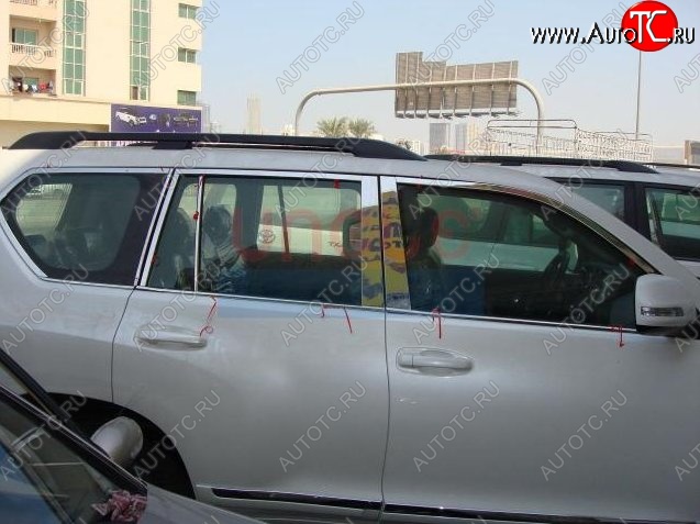 21 599 р. Накладки на стойки дверей СТ Toyota Land Cruiser Prado J150 дорестайлинг (2009-2013) (Неокрашенные)  с доставкой в г. Керчь
